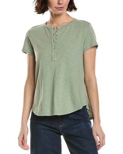 Bella Dahl Henley Shirt In Green
