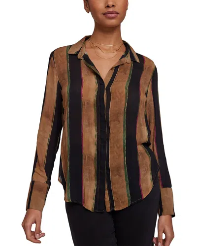 BELLA DAHL HIDDEN PLACKET BUTTON DOWN BLOUSE