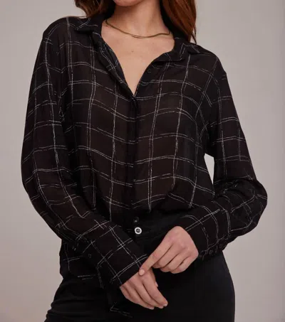 Bella Dahl Hidden Placket Button Down Shirt In Plaid In Multi