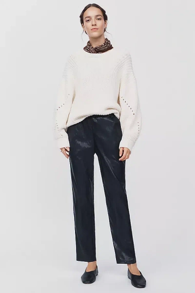 Bella Dahl High-rise Straight-leg Pull-on Pants In Black