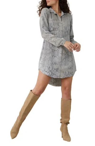 Bella Dahl Hipster Shirtdress In Gray