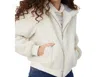 Bella Dahl Hoodie Bomber Jacket In White In White