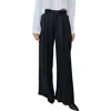 Bella Dahl Inverted Pleat Pull-on Wide Leg Pants In Black