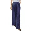 Bella Dahl Inverted Pleat Pull-on Wide Leg Pants In Blue