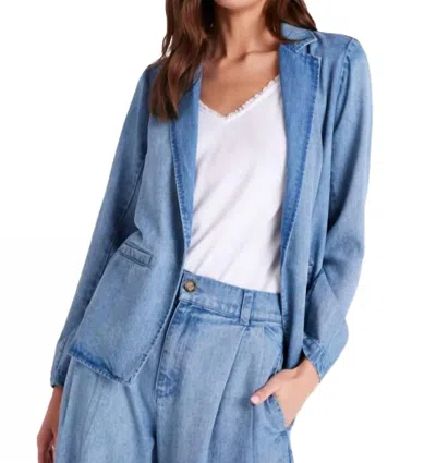 BELLA DAHL JAGGER LONGLINE BLAZER IN HORIZON