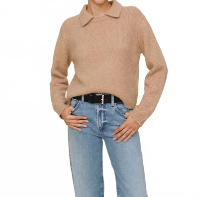 Bella Dahl Johnny Collar Sweater In Maple Syrup In Brown