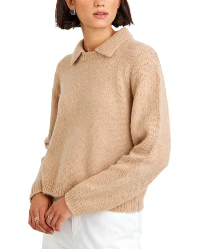 Bella Dahl Johnny Collar Wool & Cashmere-blend Sweater In Brown