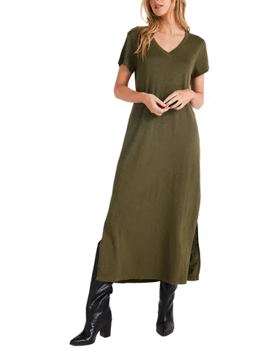 Bella Dahl Knit V-neck Maxi Dress In Brown