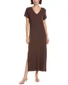 Bella Dahl Knit V-neck Maxi Dress In Brown