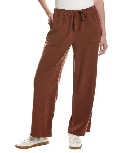 Bella Dahl Kylie Wide Leg Drawstring Pant In Brown