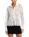 Bella Dahl Lace Contrast Button Down Shirt In White