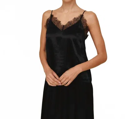 Bella Dahl Lace Trim Camisole In Black