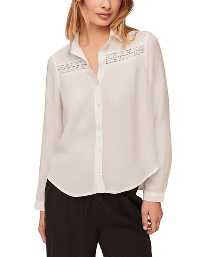 Bella Dahl Lace Trim Shirt In White