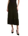 Shop Bella Dahl Ladder Trim Maxi Skirt In Black