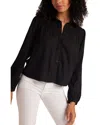 Bella Dahl Ladder Trim Shirt In Black