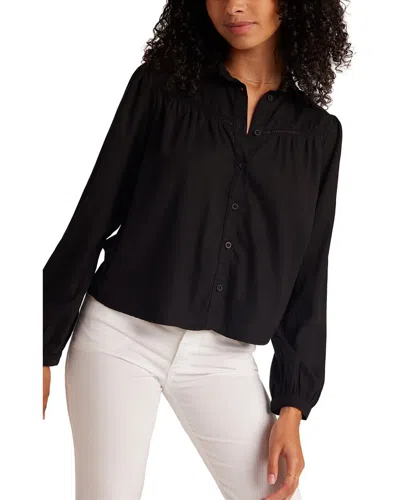 Bella Dahl Ladder Trim Shirt In Black