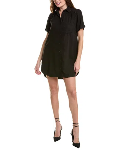 Bella Dahl Ladder Trim Shirt Dress In Black
