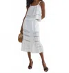 Bella Dahl Lattice Lace Trim Tiered Skirt In White In White