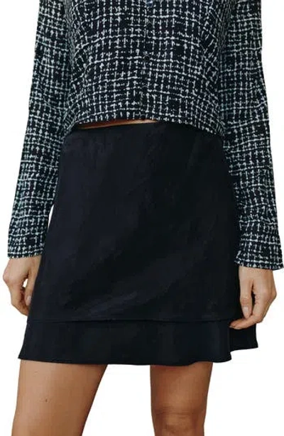 Bella Dahl Layered Miniskirt In Black