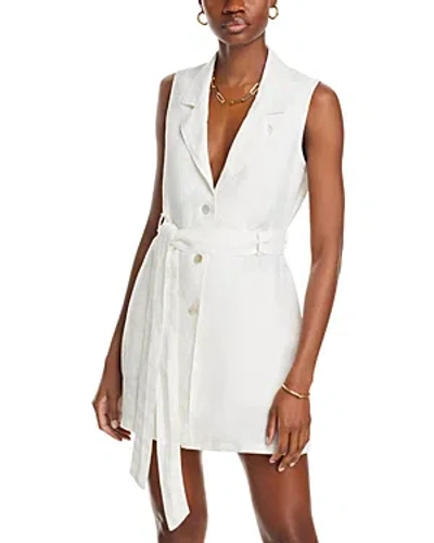 Bella Dahl Linen Belted Blazer Dress In White