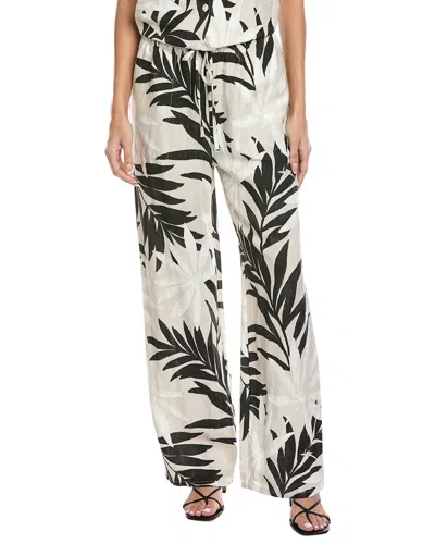 Bella Dahl Linen-blend Wide Leg Pant In White