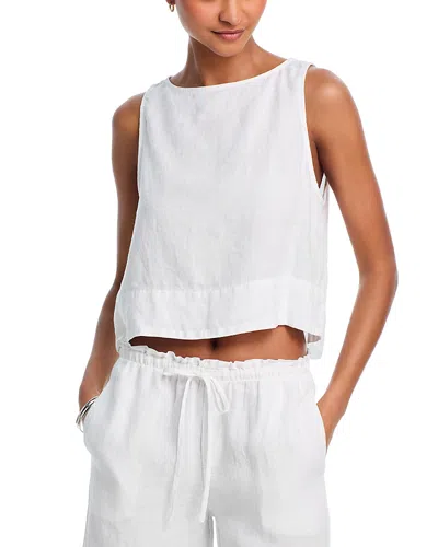 Bella Dahl Linen Boat Neck Split Back Top