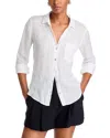 Bella Dahl Garment Dyed Linen Button-up Shirt In White