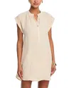 Bella Dahl Linen Cap Sleeve Henley Mini Dress