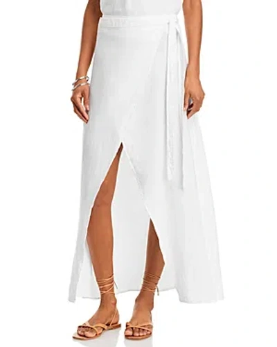 Bella Dahl Linen Maxi Wrap Skirt In White