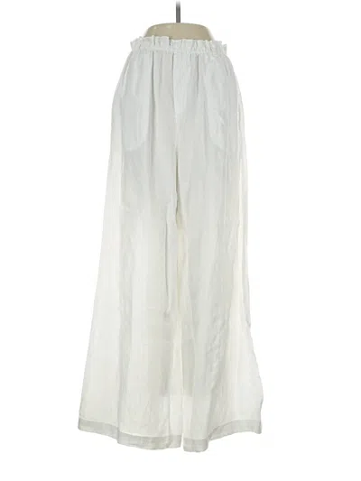 Pre-owned Bella Dahl Linen Pants In Ivory