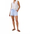 Bella Dahl Linen Pocket Short In Perennial Blue In Multi