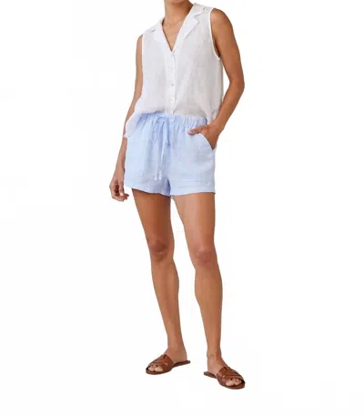Bella Dahl Linen Pocket Short In Perennial Blue In Multi