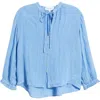 Shop Bella Dahl Linen Split Neck Button-up Shirt