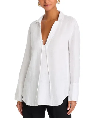 BELLA DAHL LINEN TIE NECK TUNIC