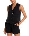Bella Dahl Linen Tissue Top In Black