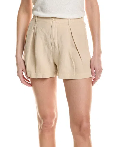 Bella Dahl Linen-blend Culotte Short In Neutral