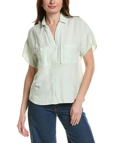 Bella Dahl Linen-blend Shirt In Green