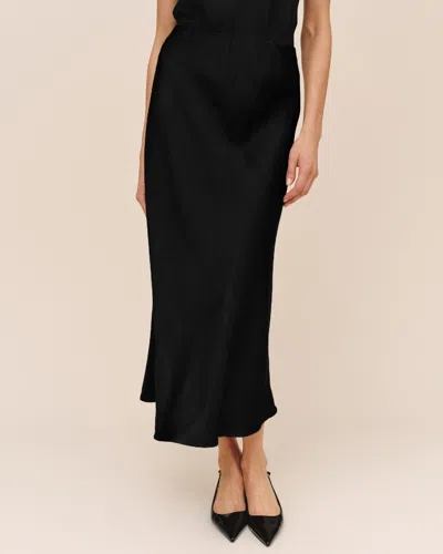 Bella Dahl Long Maxi Bias Skirt In Black
