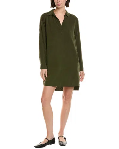 Bella Dahl Long Sleeve A-line Dress In Green