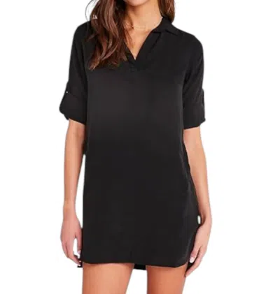 Bella Dahl Long Sleeve A-line Dress In Vintage Black