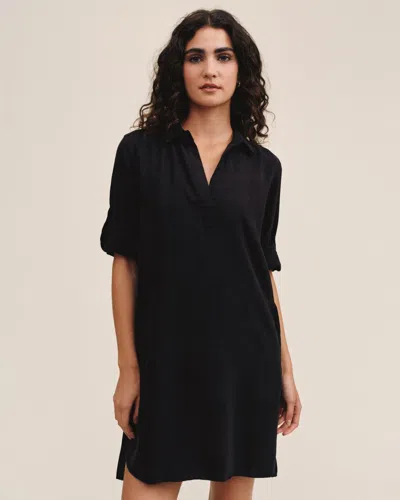 Bella Dahl Long Sleeve A Line Shirt Dress In Black