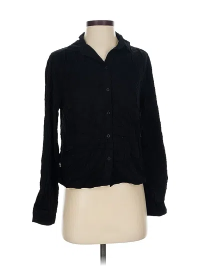 Pre-owned Bella Dahl Long Sleeve Blouse In Black