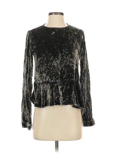 Pre-owned Bella Dahl Long Sleeve Blouse In Black