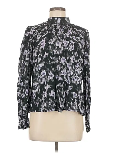 Pre-owned Bella Dahl Long Sleeve Blouse In Black