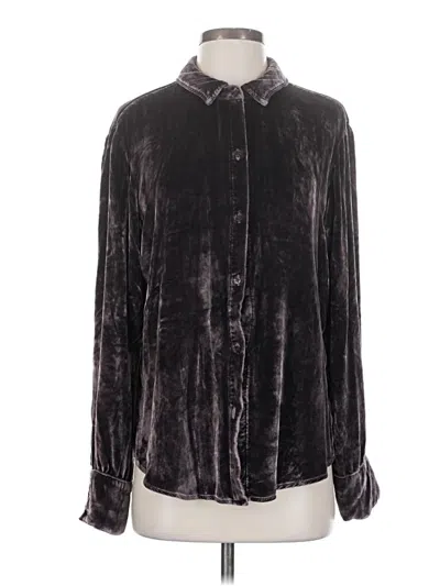Pre-owned Bella Dahl Long Sleeve Blouse In Black