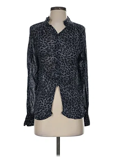 Pre-owned Bella Dahl Long Sleeve Blouse In Black