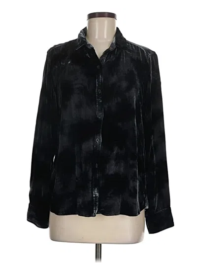 Pre-owned Bella Dahl Long Sleeve Blouse In Black
