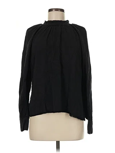 Pre-owned Bella Dahl Long Sleeve Blouse In Black