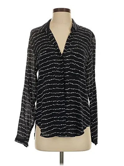 Pre-owned Bella Dahl Long Sleeve Blouse In Black