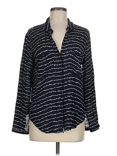 Pre-owned Bella Dahl Long Sleeve Blouse In Black